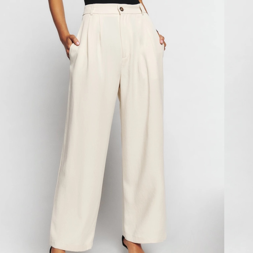 Reformation mason cropped pants color oyster size 4, never used.